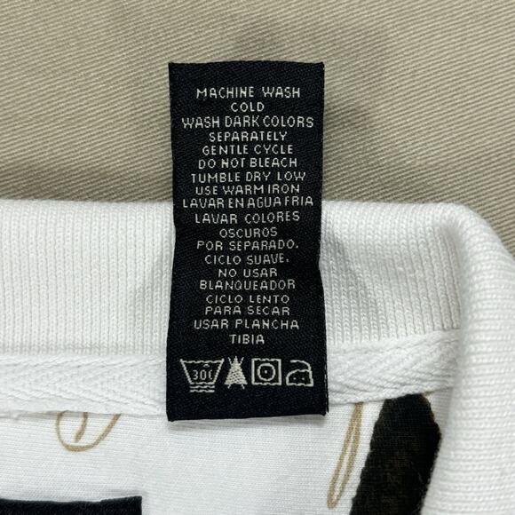 Cotton Traders Sport Polo Shirt MED Declaration Of Independence All Over Print - Picture 5 of 15